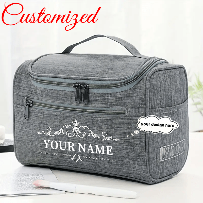 E-shop Personalisierte Initialen Damen-Kulturtasche - Namens-/Initialen-Reiseetui mit Reißverschluss, Kompakt faltbare Make-up-Tasche für Reisen,