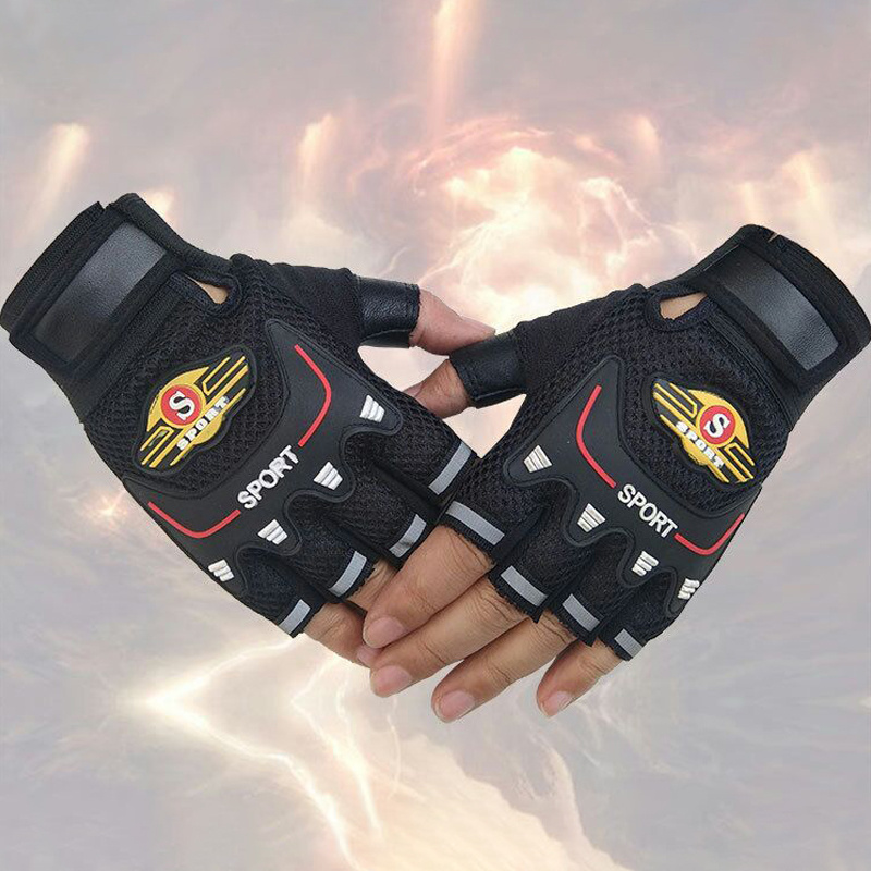 E-shop 1 Paar Halbfingerhandschuhe, bequem und atmungsaktiv, geeignet für Radfahren, Angeln, Fitness, Outdoor-Sportausrüstung