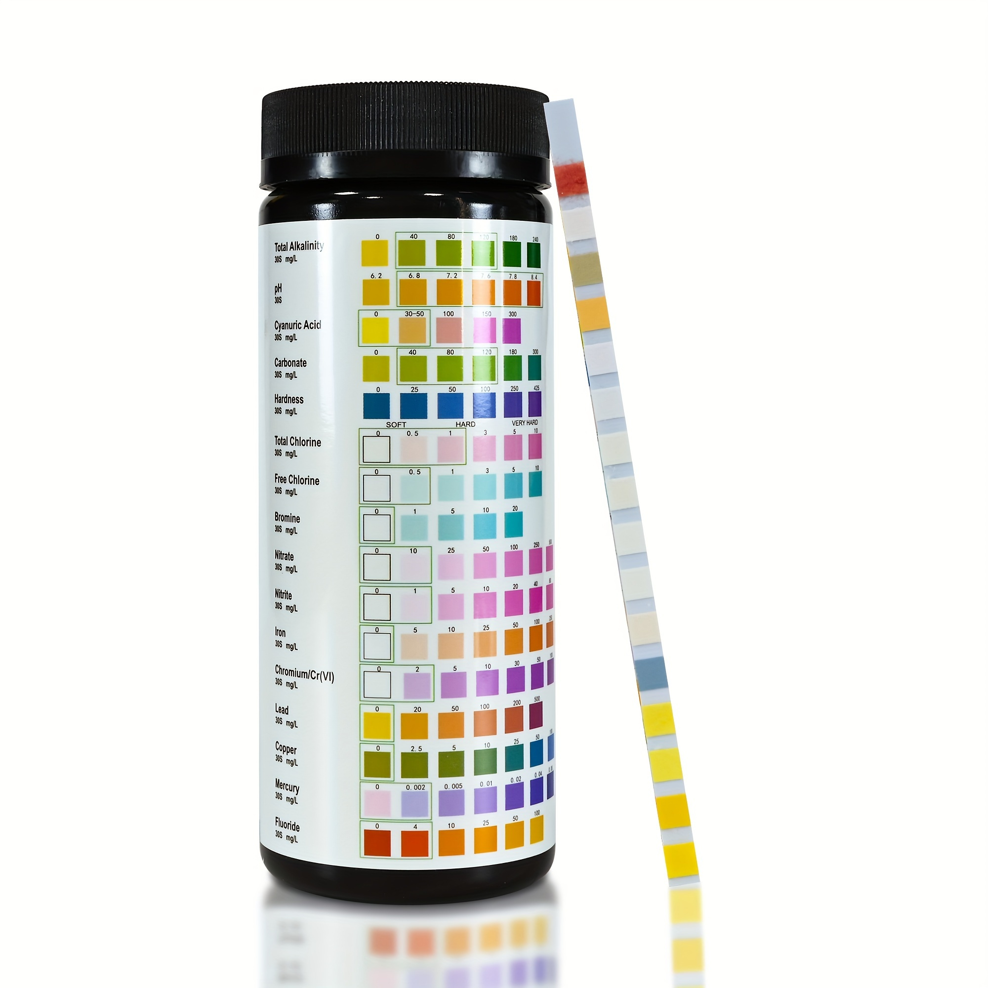 

Drinking Water Testing Kit: 16in 1 Wells And Drinking Water Testing Kit, Water Testing Strips With Hardness, Ph Value, Lead, Iron, Copper, Chlorine, Etc