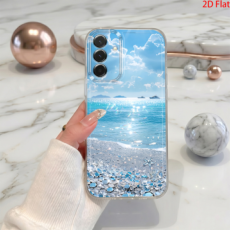 TEMU Phone Case - 2d Flat Crushed Mobile Phone Case For Galaxy A03s A05s A06 A07 A13 A14 A15 A16 A17 A22 A23 A24 A25 A26 A32 A34 A35 A36 A37 A52 A53