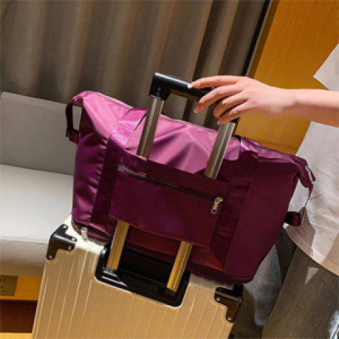 large capacity travel luggage bag expandable and foldable overnight suitcase with wet dry   function machine washable zipper closure essential carry on bag for women and men   tote durable handbag details 8