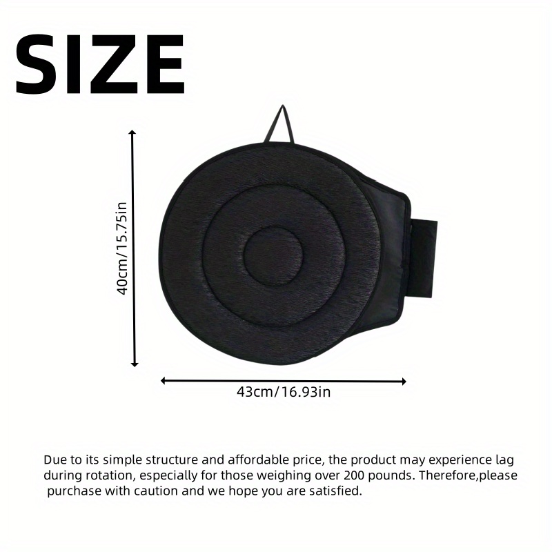 1pc 360-Degree Rotating Car Seat Cushion - Portable, Non-Slip Round Moving Seat Pad for Elderly, Pregnant Women & Individuals with Limited Mobility - Ergonomic Design for Up and Down Car Use - Ideal Gift for Car Enthusiasts, Accessible Mobility Aid|Adjustable Seat Cushion|Durable Fabric Cushion, Car Seat Cushions