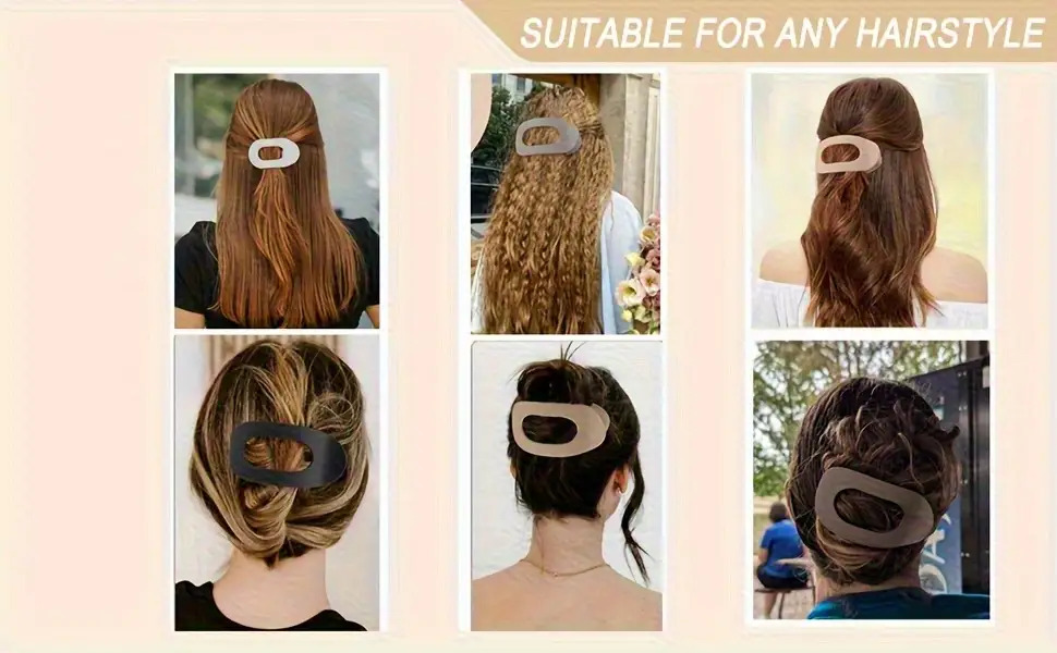 4/40 pack matte flat hair clips - heavy duty non-slip grip,   hairpins for women, secure hold for updos, ponytails, buns - everyday & formal events - ( : white, black, beige, dark brown) - durable plastic hair accessories, hairstyle essentials,  ,  , professional styling Product details 2