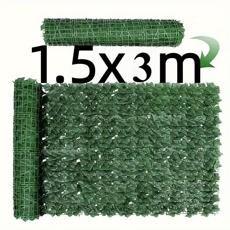 [2.5D] 3x2/1.5/1M-groe knstliche Efeu-Sichtschutz-Ziergitter (inklusive  100 Befestigungsgurte), simulierte grne Pflanzen fr den Auenbereich,  Heimdekoration, Landschaftsgestaltung fr ...
