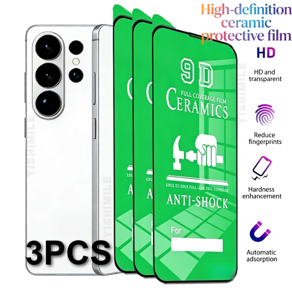 TEMU 3pcs Yishimile Hd-definition Ceramic Protective Film, Suitable For Galaxy S22 5g/s22 5g/s22ultra/s23/s23 /s23ultra/s24/s24plus/s24