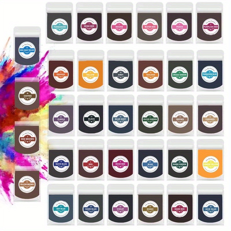 10g pulverfarve, tie-dye pulverpigment, bruges i tie-dye processen, manuelt