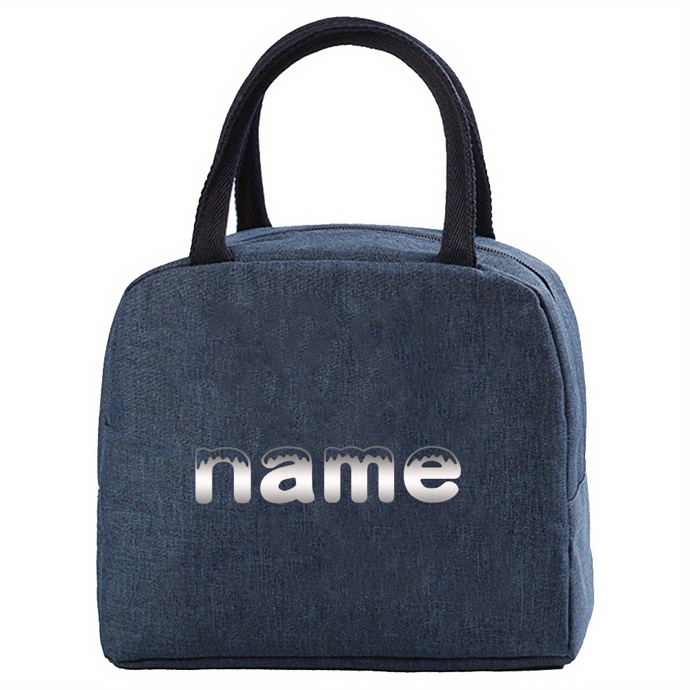 TEMU Personalized And Customizable Names Or Words, Insulated Lunch Bags, Cold-keeping Handbags, Heat-insulated Storage Bags, Multi-functional Tote