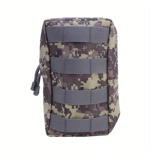 1pc molle compatible waist pack durable camouflage outdoor phone holder with adjustable strap multiple compartments for cycling hiking running everyday use cycling storage reinforced material