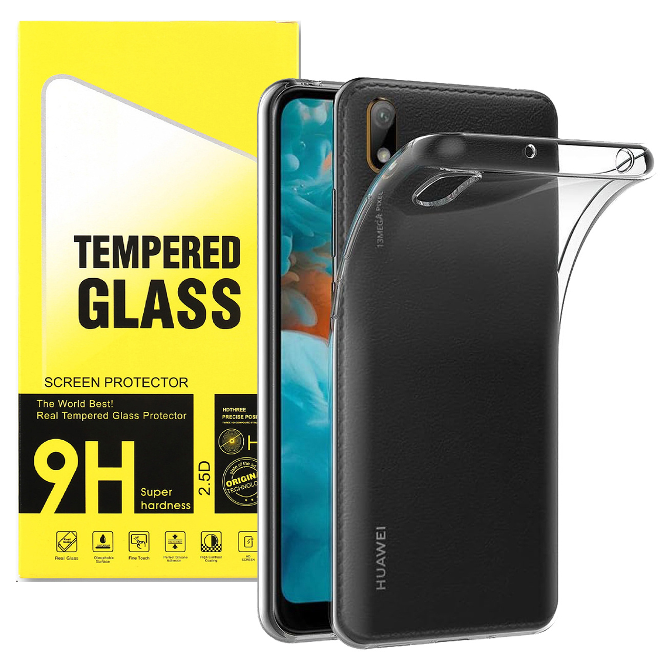 TEMU Phone Case: Case For (2019) / Honor 8s With 2 Pack Screen Protector Tempered Glass, Clear Case Skin Transparent Protective Sleeve Phone Case