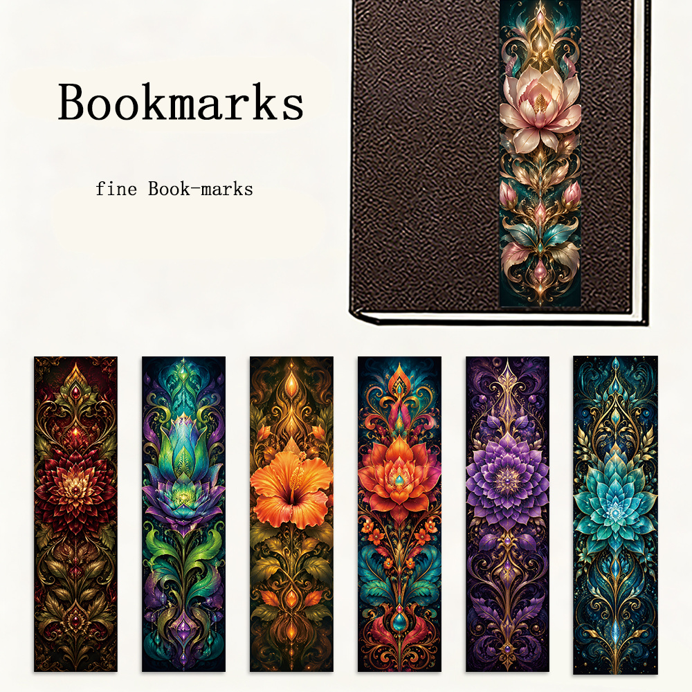 TEMU 32pcs. Gorgeous Baroque Floral Bookmarks. Perfect For Reading, As Bookmarks, Or As Dividers In Journals. Page Markers - Ideal Gifts For