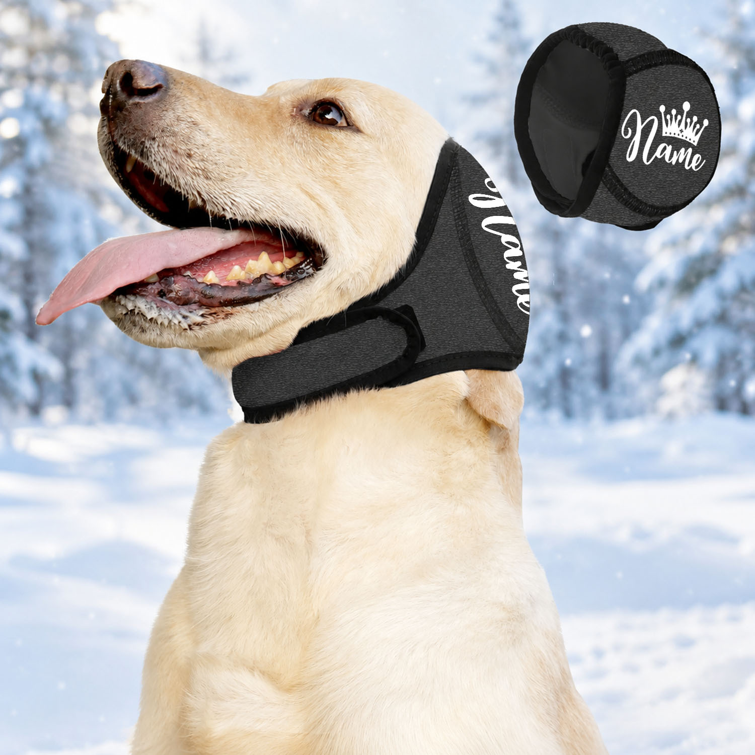 TEMU [customizable] Pet Multi-functional Ear Cover, Custom Text For Under 