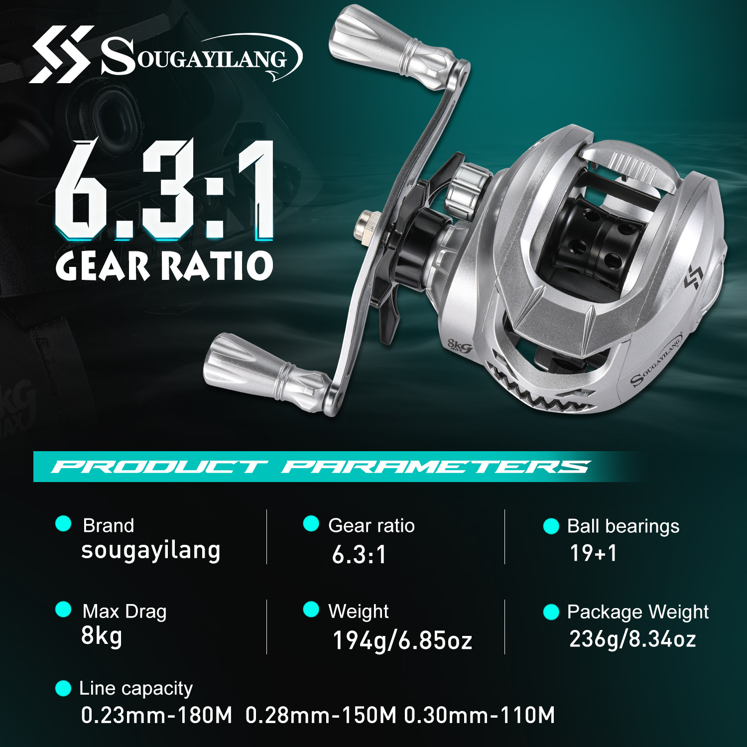 beginner baitcasting reel SAMOLLA Fishing 8oz Ultralight Smart Digital Baitcaster Reels with 22Lb Max Drag 7.2:1 High-Speed Gear Ratio Left Handed Freshwater Saltwater Compact Design Black TX800 : Sports & Outdoors perfect 40mm body for smooth Bass Fishing Reels Best Baitcaster