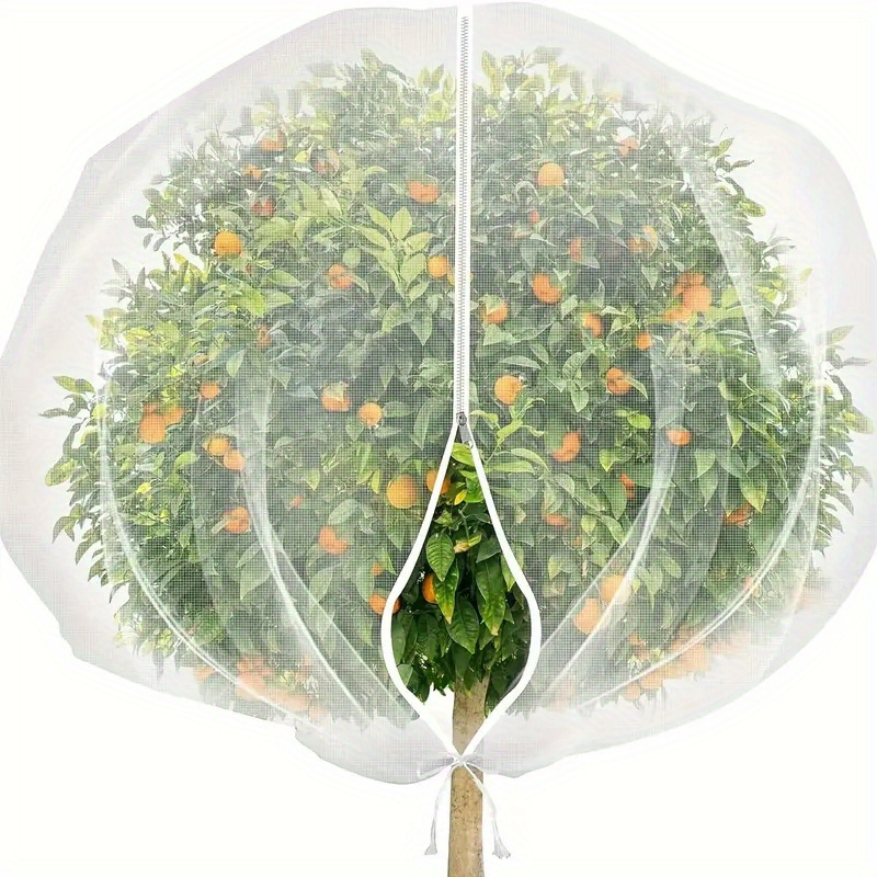 

Pe Plastic Fruit Tree Protection Netting Bag, Garden Mesh Cover, With Zipper And Drawstring, For Apple, Blueberry, And Other Plants, Insect, Bird, And