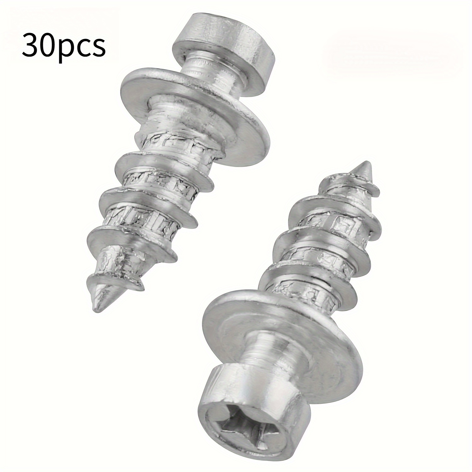 Image of 30-pack Iron Picture Hooks, Polished Finish, Quick Installation, Double Head Screws, Hidden Cabinet Closet Fasteners, Decorative Nail Hook Set For Plasterboard Hanging