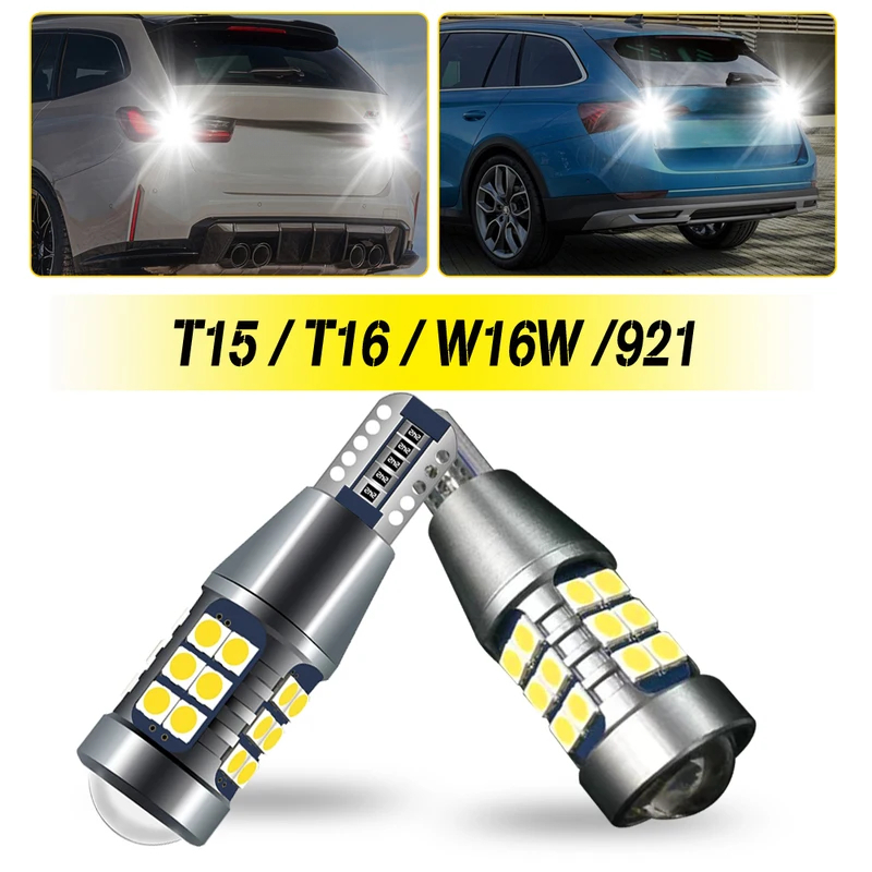TEMU 2pcs Canbus No Error W16w T15 Led Backup Light Bulb Reverse Lamp, Without Battery