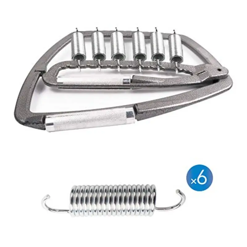 professional heavy-duty hand grip strengthener - 1200lbs max , adjustable grip strength trainer with 6- , non-slip base & ergonomic handle - portable muscle builder for home gym, office, weightlifting, crossfit - ideal for athletes, construction workers, surgeons - - targets forearms, wrists & fingers - (11”l x 6”w x 2.8”h) - no power required - carry bag, hand muscle trainer, strength training equipment, Product details 1
