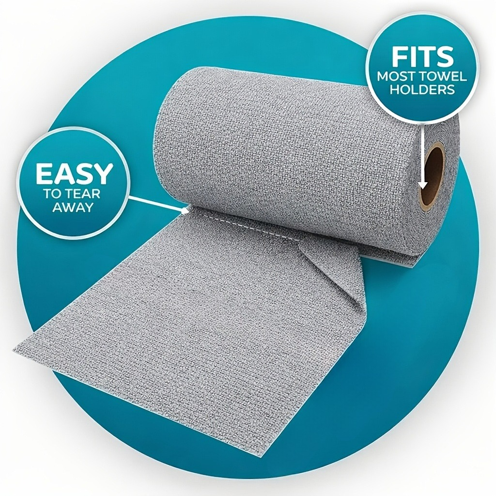 TEMU 100-pack Thickened Microfiber Cleaning Cloths, Highly Absorbent, , And Wipes, Reusable Disposable Towels For Wet And Dry Use, Suitable For Home,