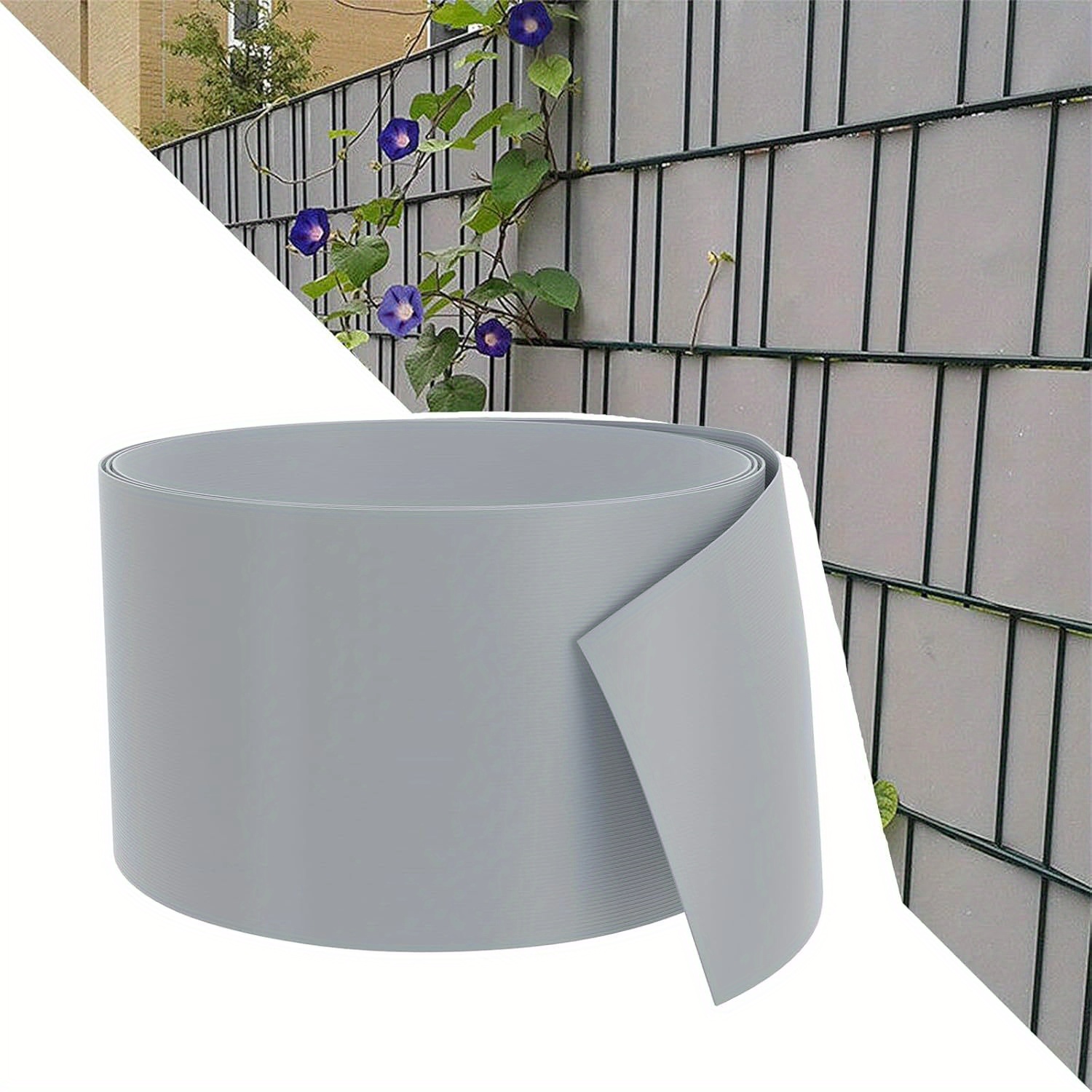 Set Of 10 Privacy Screen Strips Made From Durable Pvc, Measuring 2.5 Meters By 19 Centimeters. This Opaque Anti-uv Film Is Designed For Double Rod Mat Fences, Rod Mat Fences, And Garden Fences