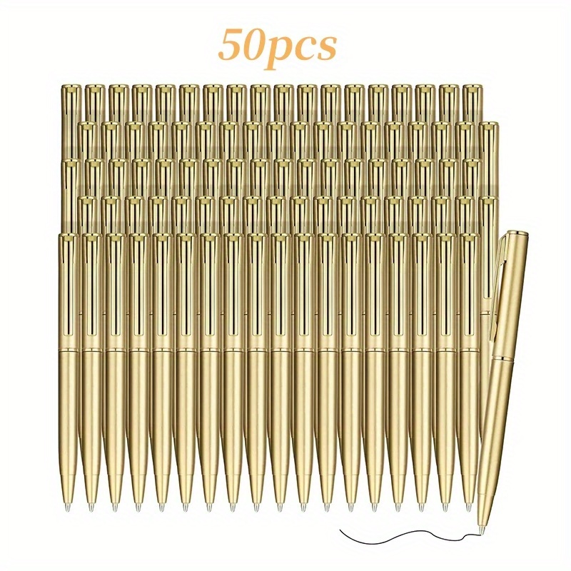 50pcs/set Small Ballpoint Pen Mini Pen Bulk 4 Inch Short Pen Wallet Pen Small Pen Ink Ballpoint Pen For Notebook Pocket Signature Notepad School Office
