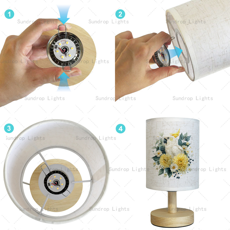 LED Fabric Desk Lamp for Bedroom & Office