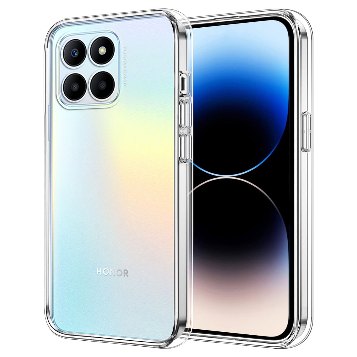 TEMU para Honor 70 Lite: Carcasa parachoques a prueba de golpes, antiarañazos trasera transparente