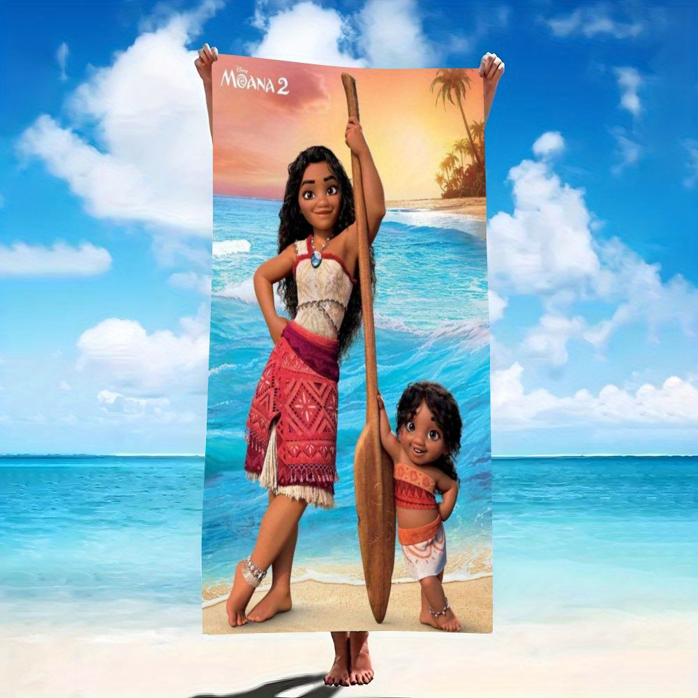 TEMU Toalla de Playa Disney Moana Antihumedad - , Absorbente y Secado Rápido para Viajes , y Baño - Regalo para Amantes de y al Día de la , Día de las Enfermeras STJ0216AA
