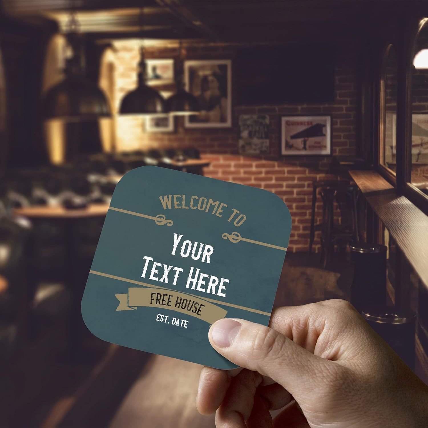 Customizable Square Coasters with Photos and Logos