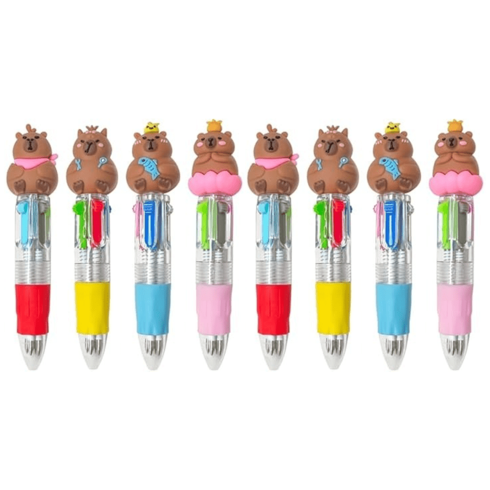 20pcs multi color round capybara ballpoint pens   color pen fine tip retractable used for party gifts back to school gifts classroom rewards bulk gifts for students office stationery Product details 2