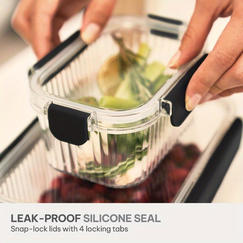 2pcs clear glass food storage containers with black handles airtight microwave safe   cakes   and more stackable design for easy organization cake storage stackable containers   closure cake storage containers Product details 4