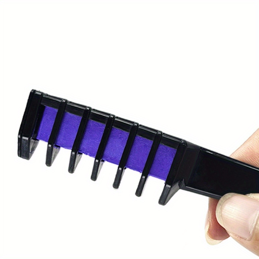 1pc mini temporary hair dye comb with plastic brush bristles random handle multi color for diy semi permanent hair chalk temporary color for women men holiday parties washable hair color Product details 2