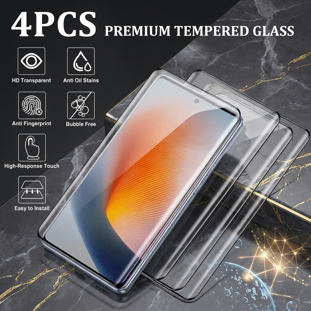 TEMU 4pcs Premium Tempered Glass Screen Protector For Motorola Edge 40//g85, Hd Transparent Anti-fingerprint Anti Oil Stains High- Touch Scratch