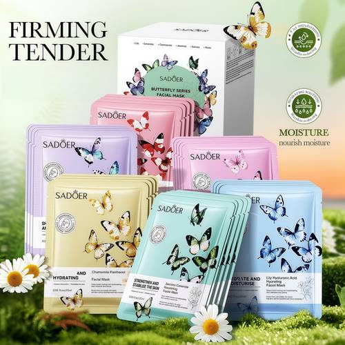 30pcs series mask set 6 combinations hyaluronic acid niacinamide ingredients hydrating care aloe vitamin c sakura korean skincare care each