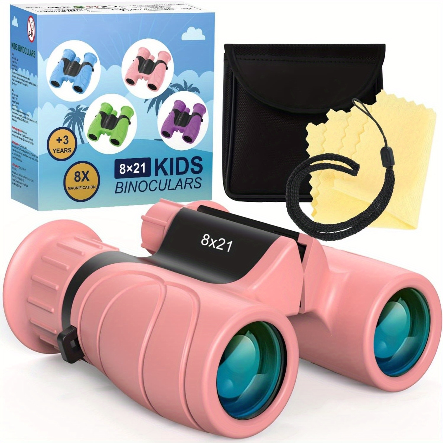 1pc Mini Outdoor Hd Binoculars, Binoculars With Lanyard Pouch For Bird Watching, Hunting, Hiking And Travelling