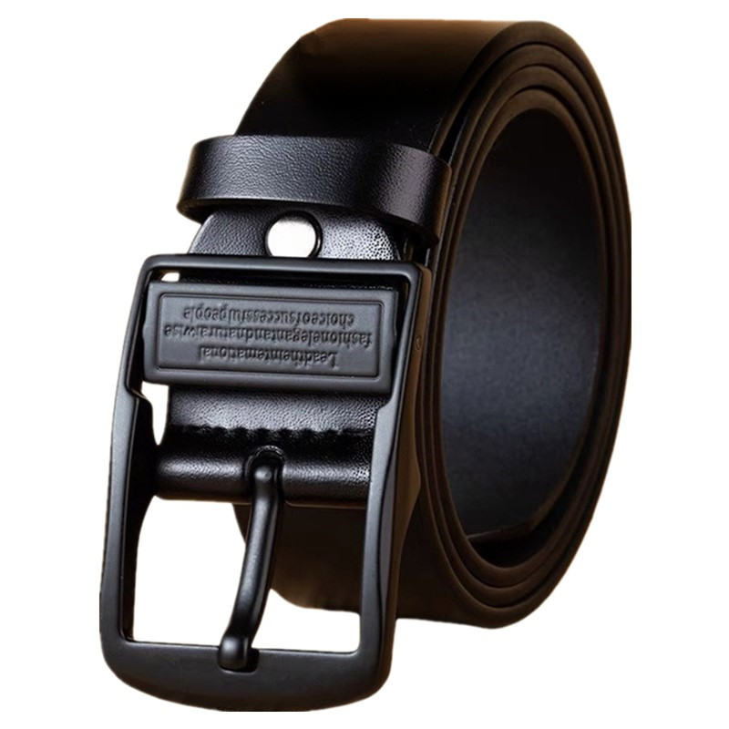 TEMU Men's Belt, Black Buckle - Adjustable Retro Double-sided Design, Durable , Suitable For Business And Casual Occasions, Business Casual Belt |