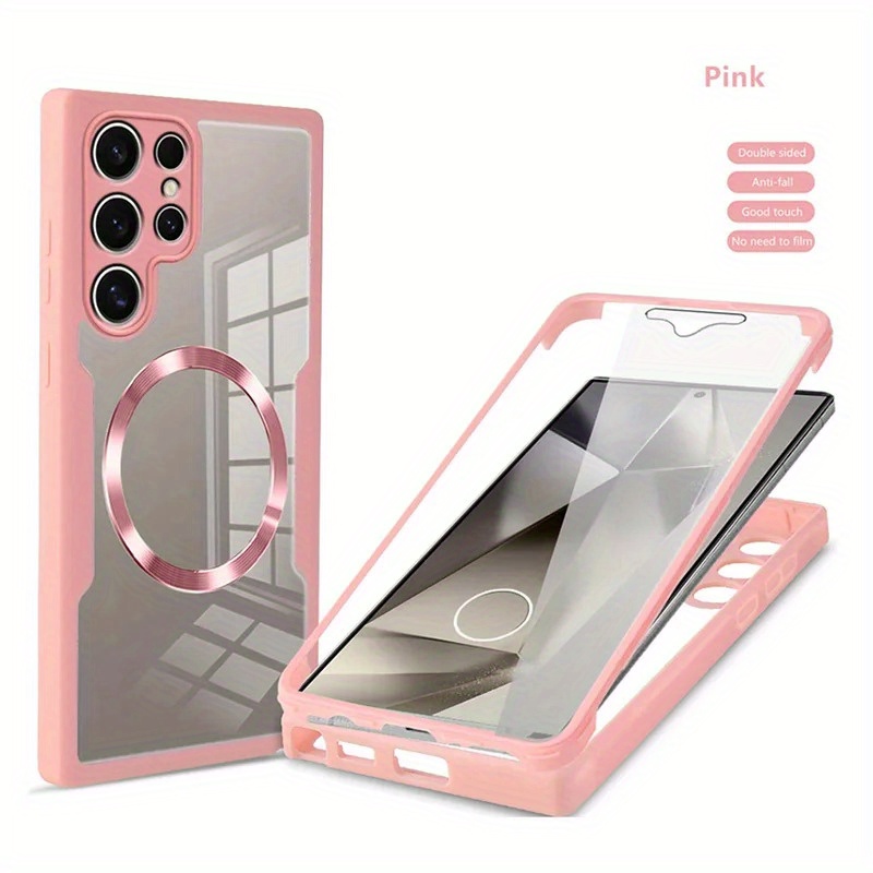 TEMU Phone Case - Luxury 360° Magnetic Protection Phone Case Suitable For Galaxy A16 A26 A36 A56, Easy To Assemble And Disassemble, Supports Wireless