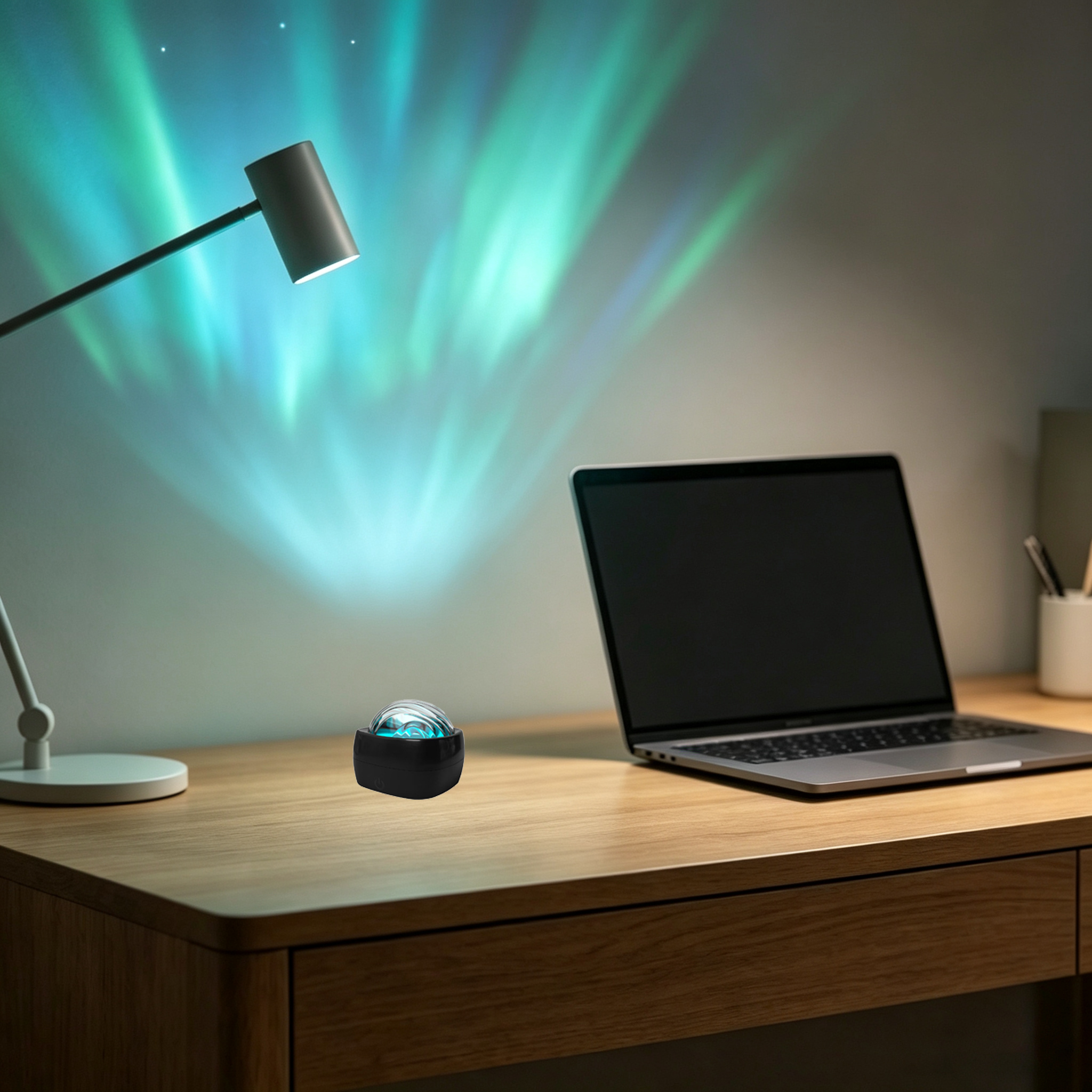 Image of Aurora Projector Light, Rgb Star Night Light, Usb 5v/1a Powered, Touch Control, Sound Activated Rhythm Lamp, Dream Bedroom Atmosphere Gaming Room Decor