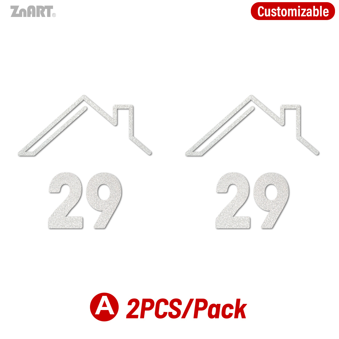 TEMU Set Of 2 Personalized Reflective For House Number Stickers, Address Labels For Homes, Trash Bins, Garages, And All Weather, Ideal For New
