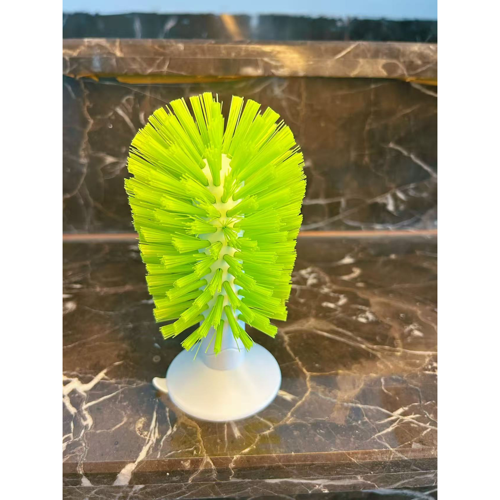 Strong Suction Cup & Aquarium Brush - - Green Pvc Care Tool Suitable For Water Turtles/land Turtles Tank Maintenance & Household Cup Cleaning - Gentle Plastic Brush For Reptile