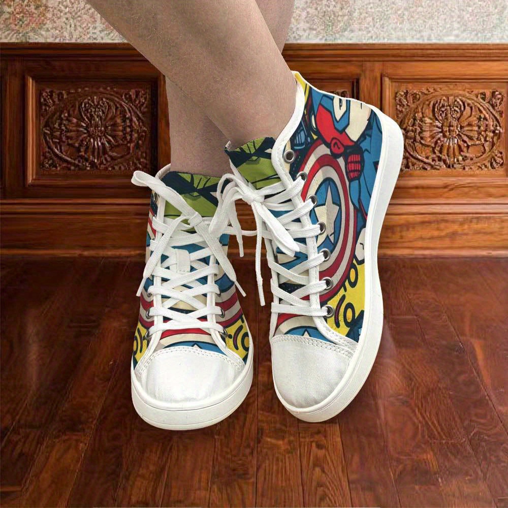 Sneakers, dames hoge veterschoenen