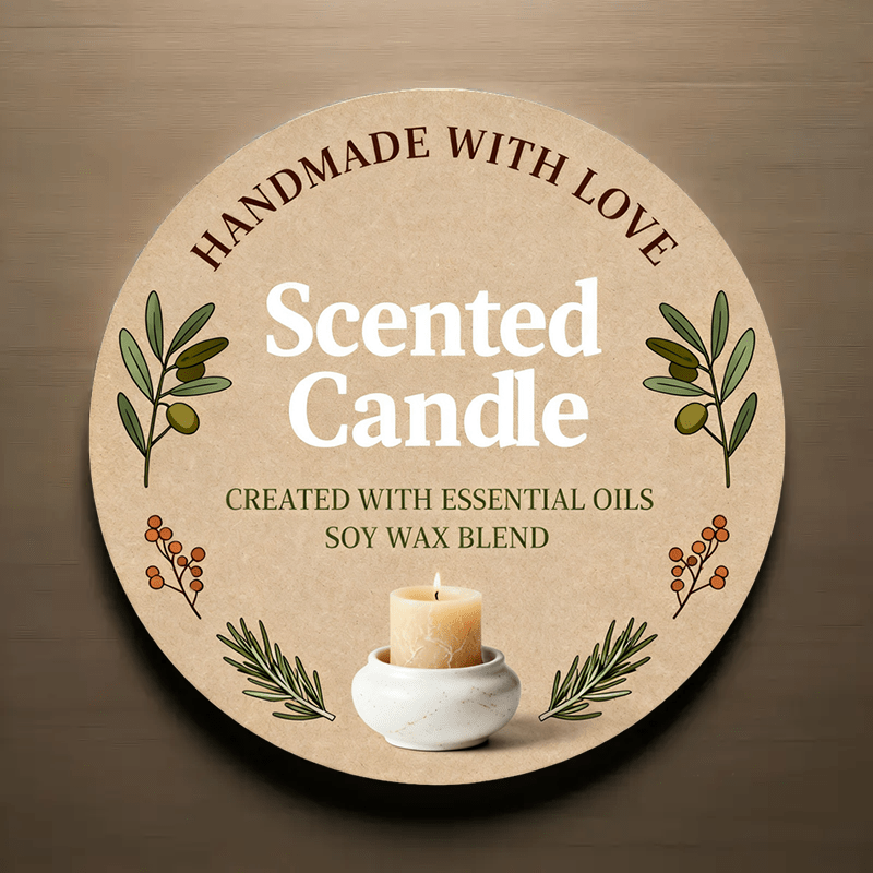 TEMU 160pcs Of Stickers Featuring A With 'scented Candle' - Perfect For Labeling Gift Boxes, Candle Shops, Supermarkets, And Boutiques. Labels Are