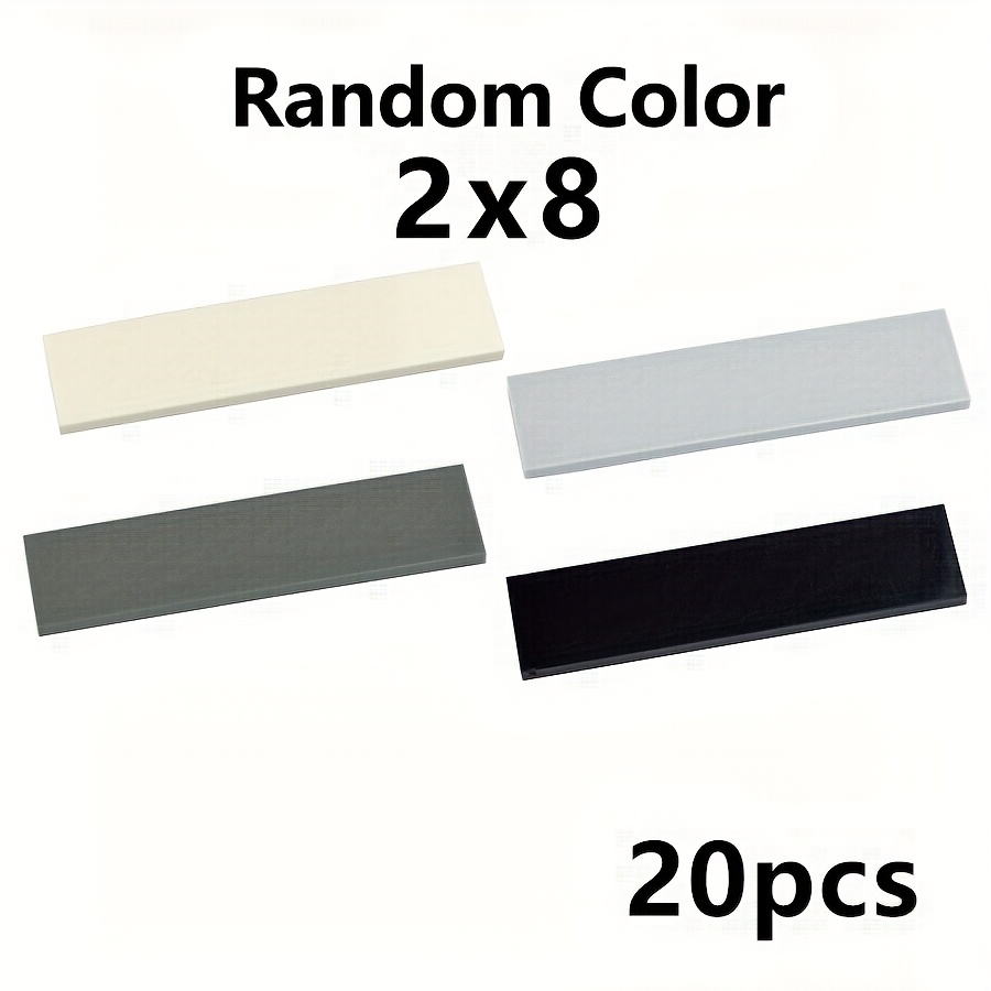 20pcs DIY 2x8 Dots Smooth Building Blocks