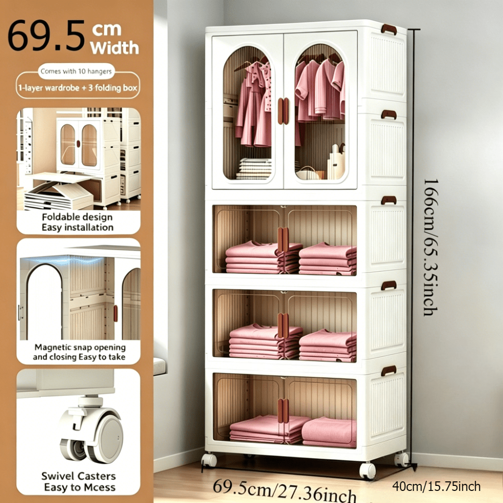 mehrschichtiger stapelbarer kleiderschrank kunststoff 10