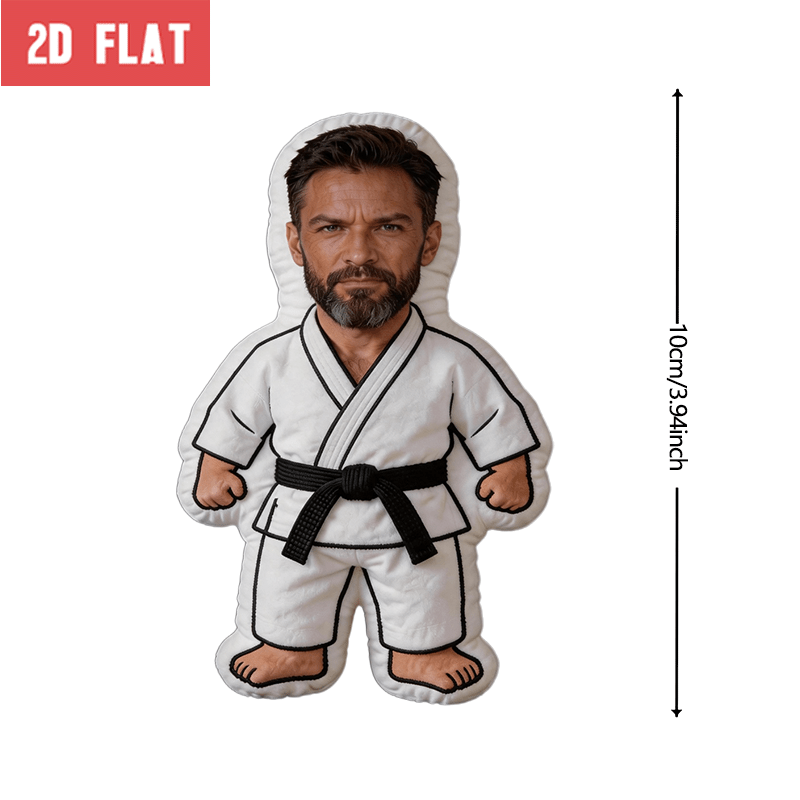TEMU Personalized Photo/text Custom Karate Cushion - Large 60cm Suitable For Adults, Karate-themed Pillow With Your Own Picture, Hand Washable