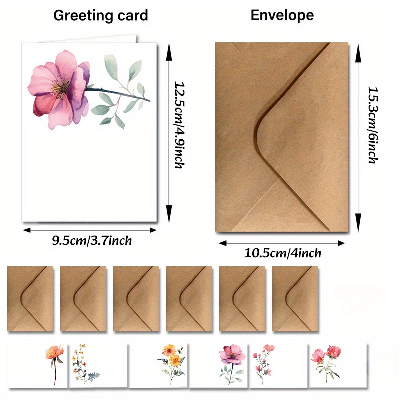 Image of 12 Assorted Card Set With Envelopes - Perfect For Thank You, Birthday, Graduation, Etc. - Ideal Gift For , Teachers, Colleagues, And Employees
