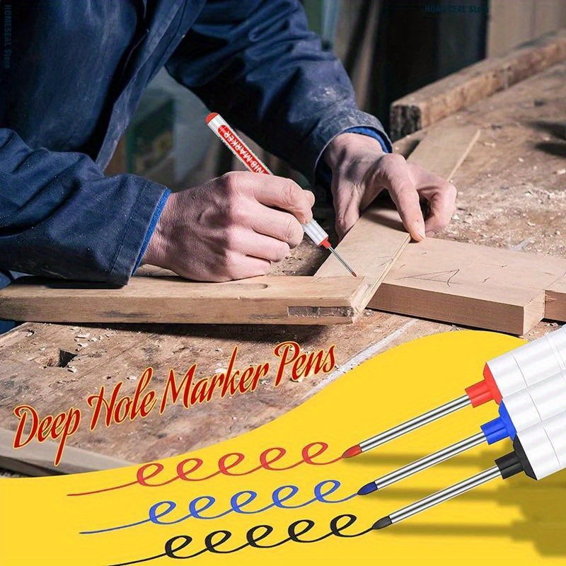 20 piezas, punzón de metal multifuncional de 20 mm de profundidad, punta larga, 20 piezas, herramienta de marcado de decoración de carpintería de baño