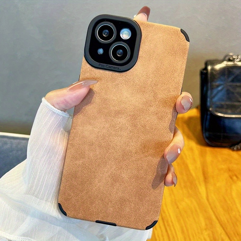 Full Wrapped Leather TPU Phone Case with Precise Cutouts and Soft Inner Lining