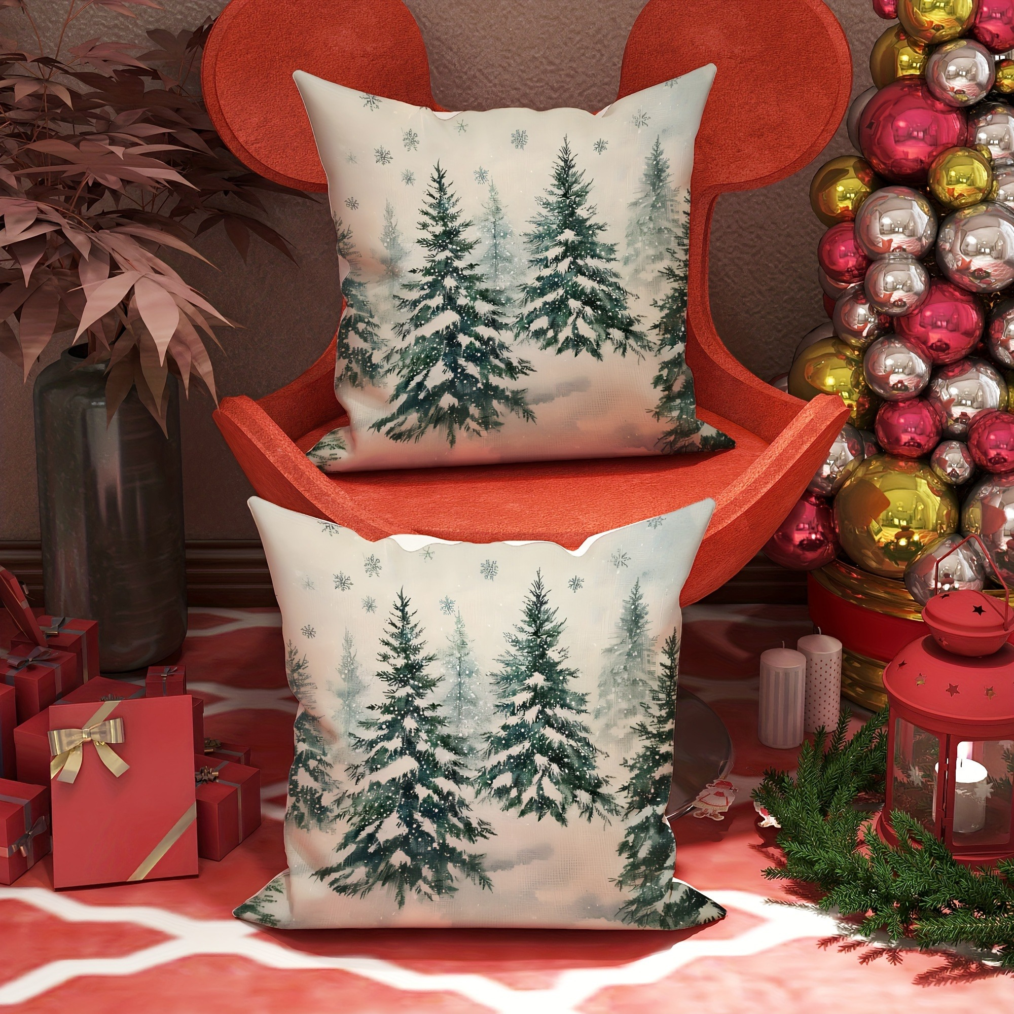 

Set Of 2 Christmas Tree And - And , For And Bedroom, 18x18 , ,