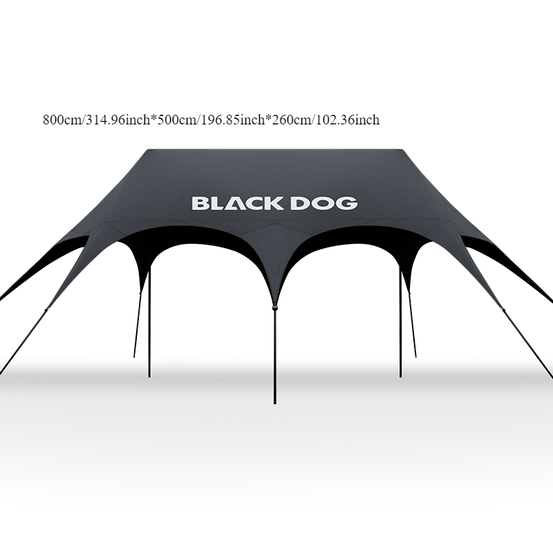 Black Dog Tarp Tent Outdoor Sunshade, Quick Setup