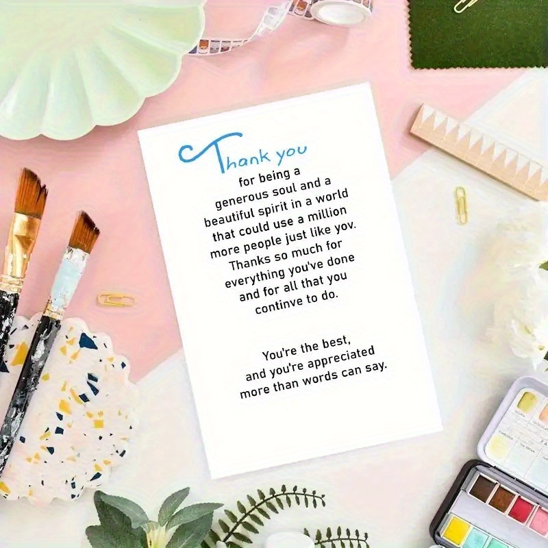 TEMU Order In Advance A Set Of 4pcs (2 Greeting Cards And 2 Envelopes) Featuring A Thank-you Card, With An Envelope, Designed To Show Appreciation ,