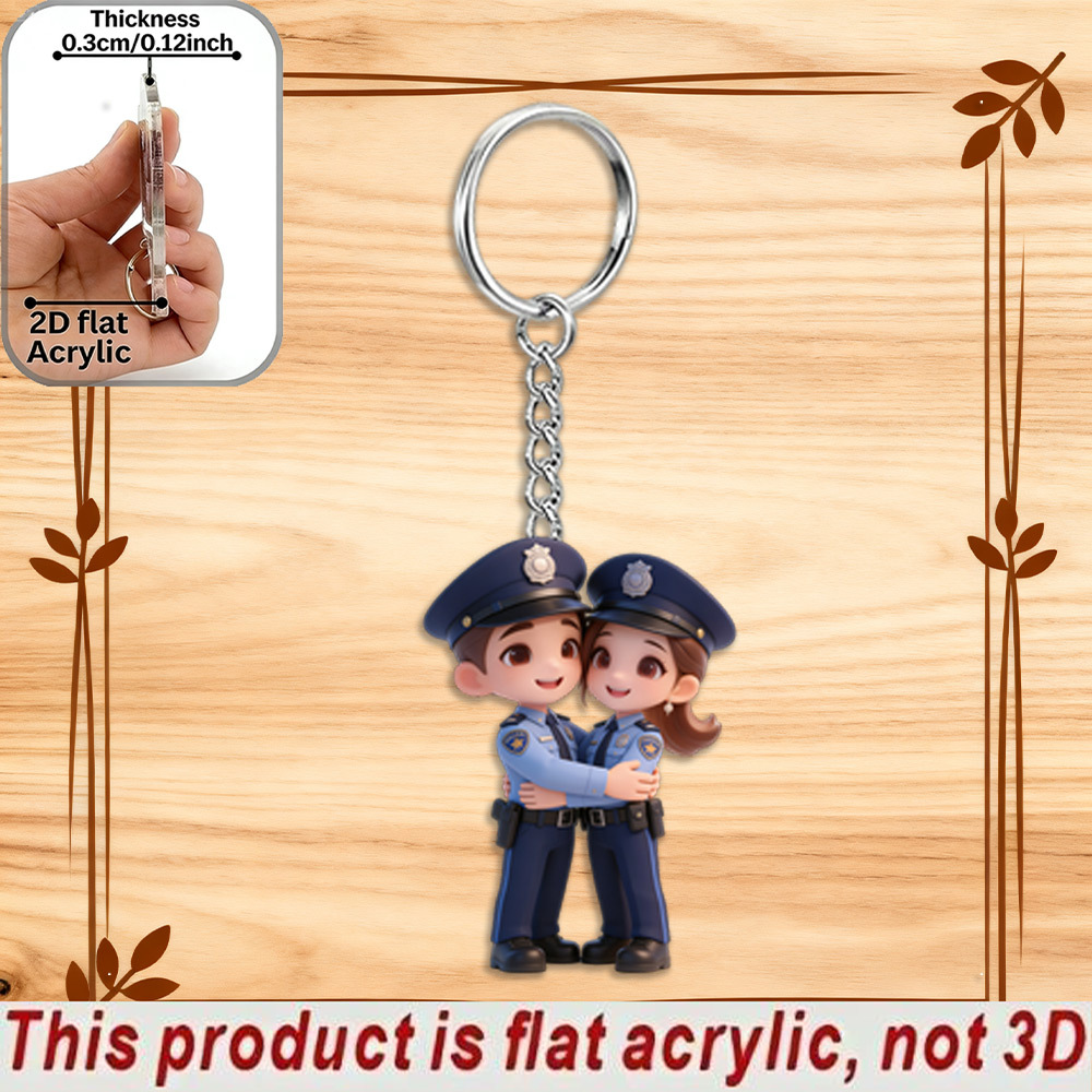 TEMU Portachiavi 2D piatto, 1 pz. 2D piatto, nel design, vivace portachiavi in acrilico, per chiavi auto, chiavi, regali di festa e decorazioni per .